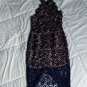 Women's Lulus Halter Knee-length dress